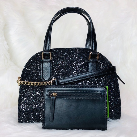 Kate Spade Mini Reiley Glitter Satchel Wallet Set - Picture 4 of 8